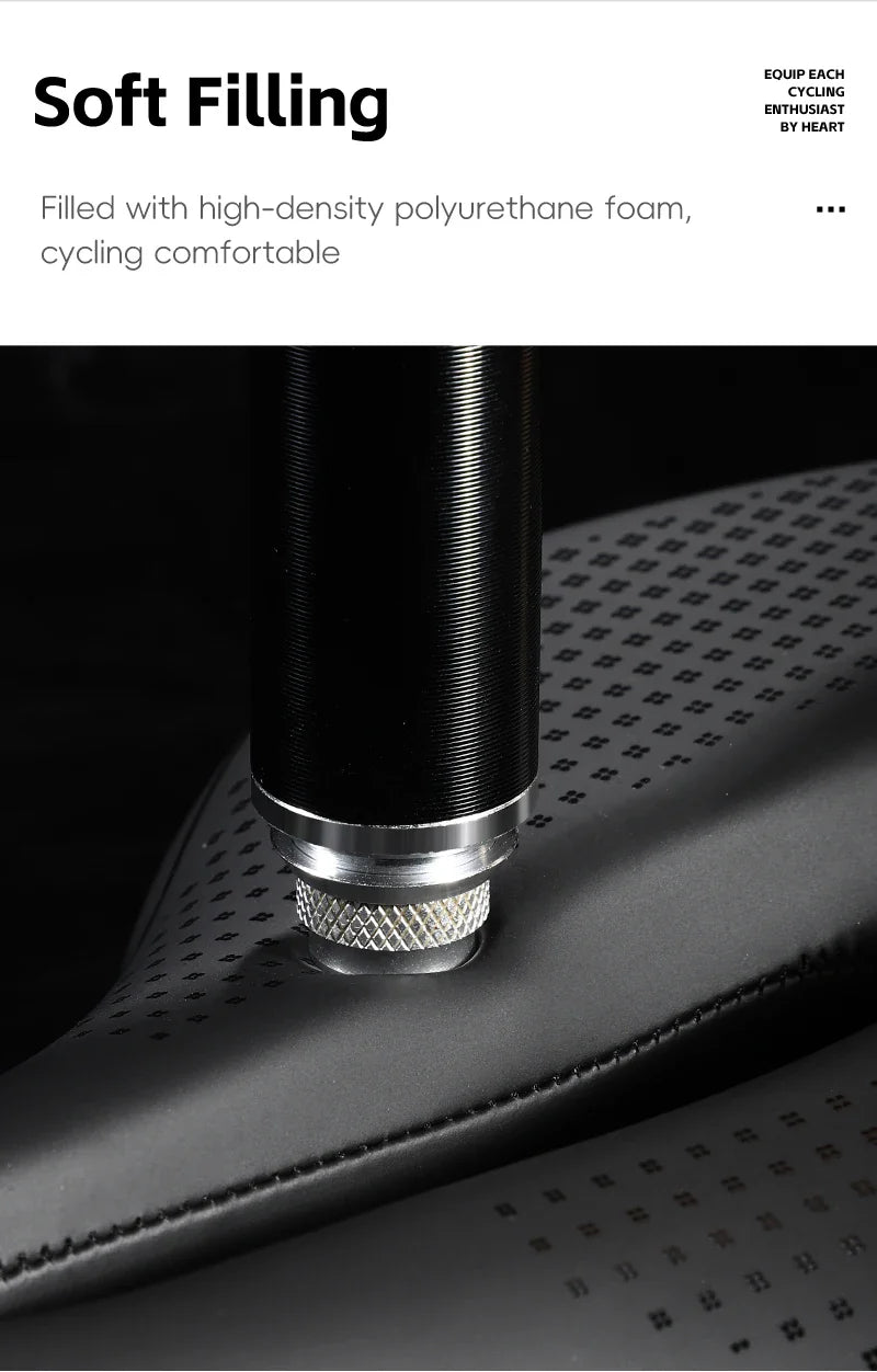WEST BIKING Bicycle Saddle — Comfortable Hollow PU Leather Bike Seat | Wear-Resistant Road Cycling Cushion