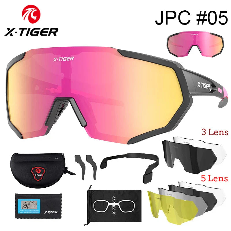X-TIGER Polarized Cycling Glasses — Photochromic MTB & Road Bike Sunglasses for Sports