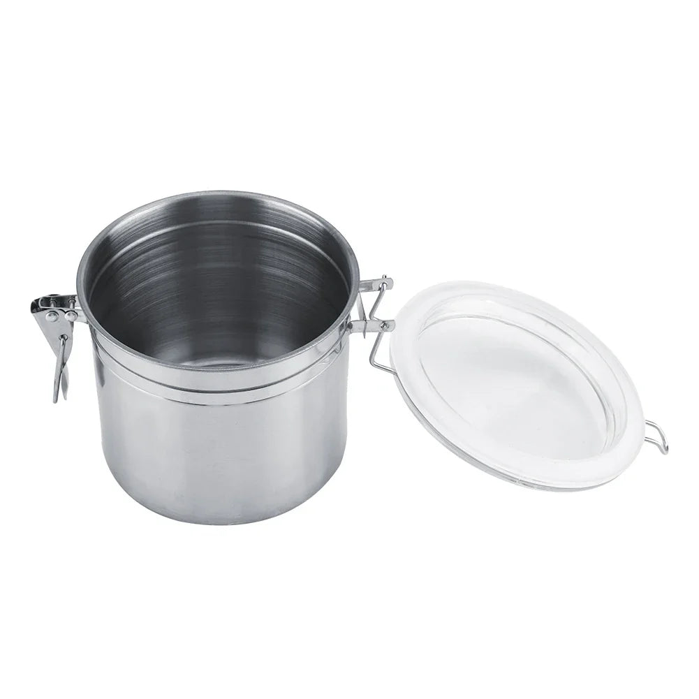 Stainless Steel Vacuum-Sealed Coffee Container – Beans Storage Jar for Home & Kitchen, 800-1800ml Options