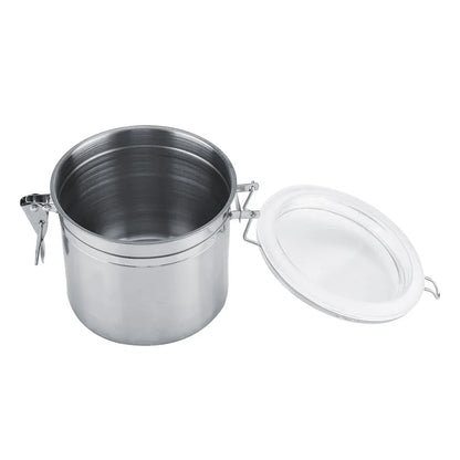 Stainless Steel Vacuum-Sealed Coffee Container – Beans Storage Jar for Home & Kitchen, 800-1800ml Options