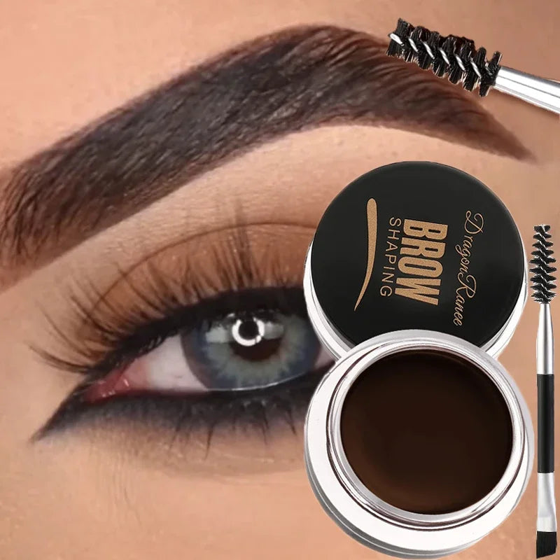 Matte Brown Black Eyebrow Cream – 3D Natural Tint Gel Wax, Waterproof & Long-Lasting Brow Enhancer