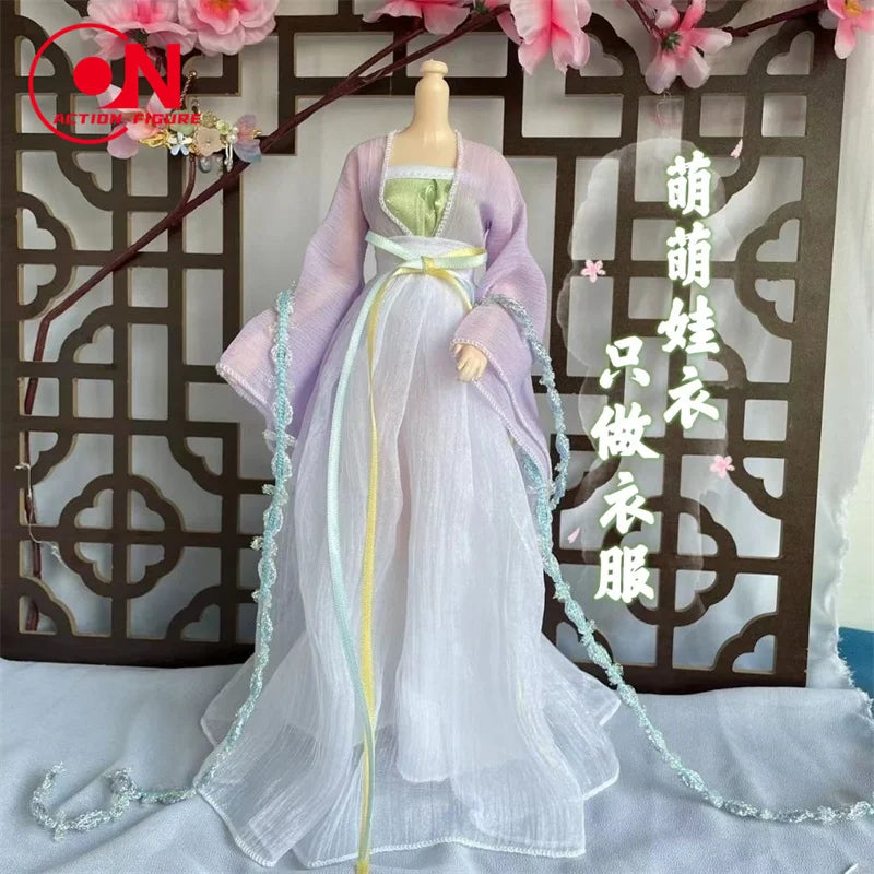 1/6 Female Doll Hanfu Outfit – Ancient Traditional Dress for 12-Inch Action Figures, Cosplay Model Toy
