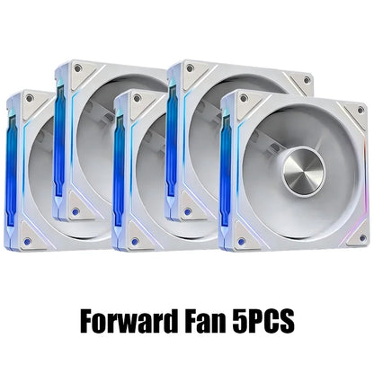 LDPCSJ Prism 5 Pro 120mm ARGB RGB Case Fans – 4PIN PWM 5V 3PIN PC Cooling Kit for CPU Water Cooler Gaming PC Ventilation System