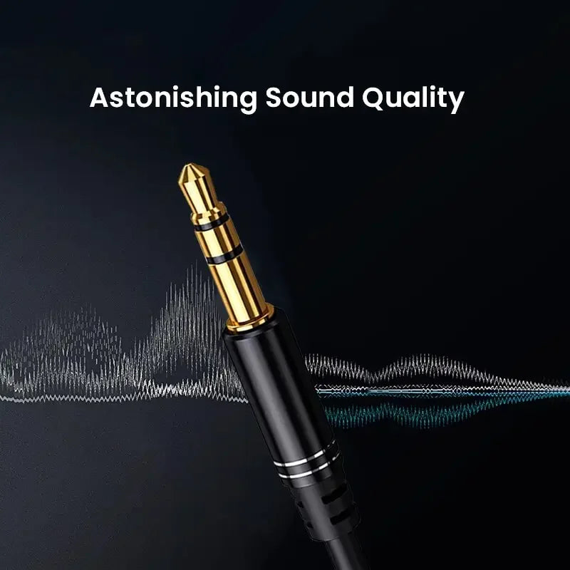 3.5mm Male to Male Aux Audio Cable — Compatible with Car Stereos, Speakers & Headphones