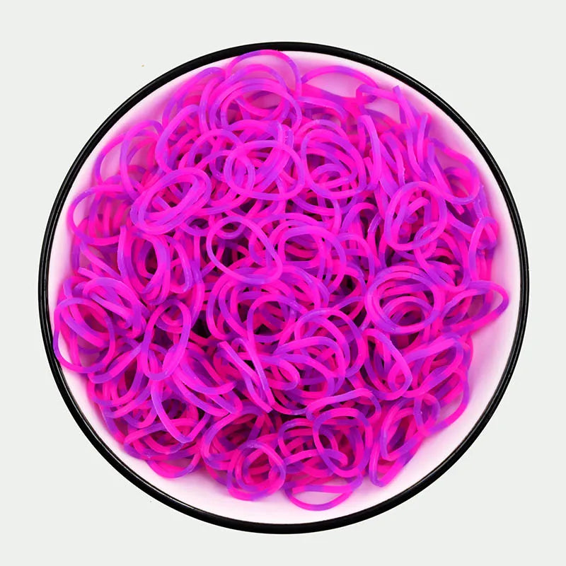 NICE! 600pcs Rainbow Loom Rubber Bands – DIY Bracelet Making Kit for Kids, Hair Ties, Xmas Gift 2021
