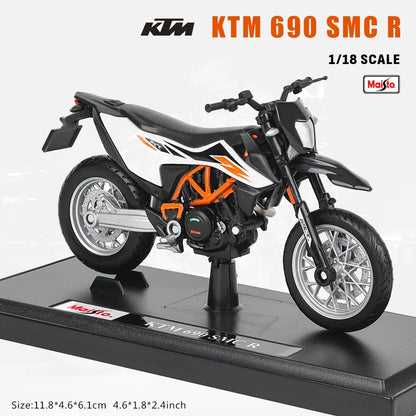 Maisto 1:18 Alloy Motorcycle Model – Yamaha MT-07/MT-10, Ducati, Kawasaki, KTM, Suzuki, BMW
