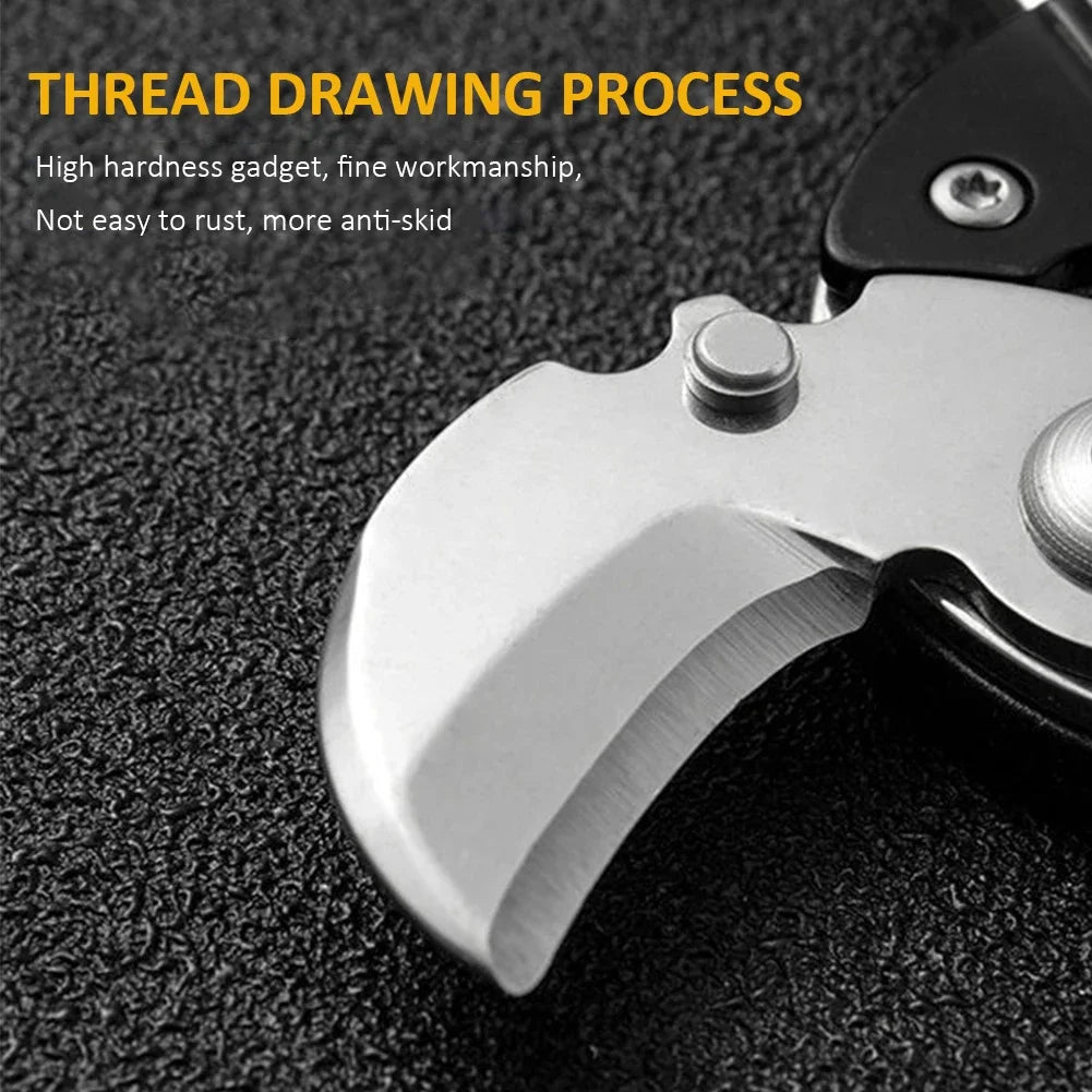 Multifunctional Hexagon Keychain Tool – Mini EDC Screwdriver, Folding Coin Knife & Pocket Gear for Outdoor Use