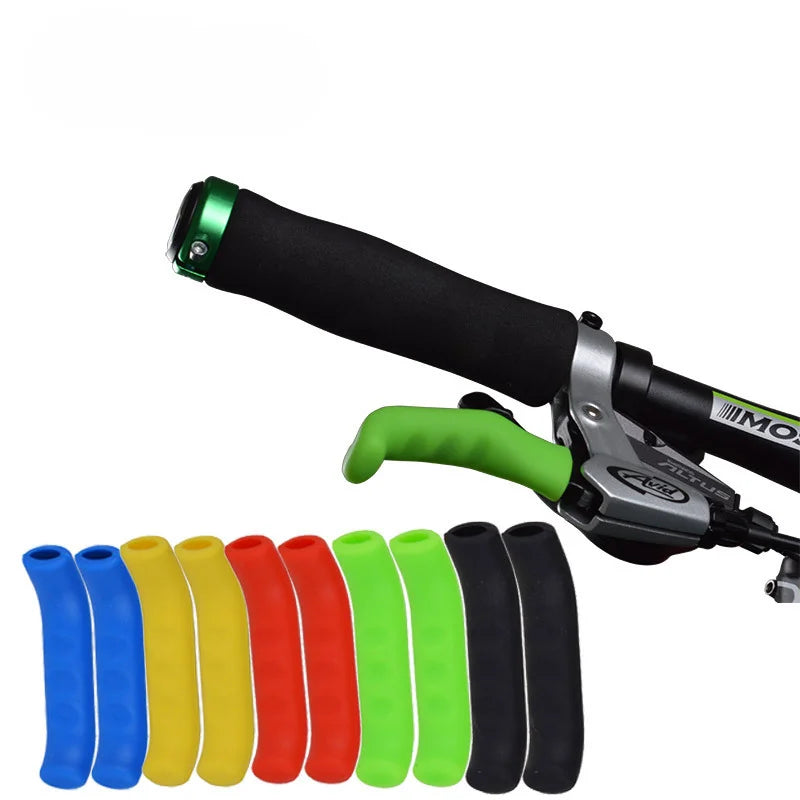 Silicone Bicycle Handlebar Grips & Brake Lever Covers – Anti-Slip Protective Rubber Grip Set for Mountain & Road Bikes