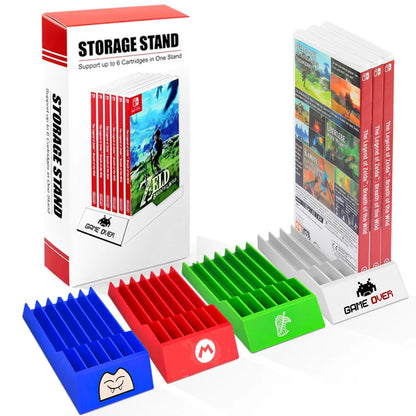 6-Slot Game Card Storage Stand for Nintendo Switch/Lite/OLED – Compatible Base Holder for Physical Game Cards