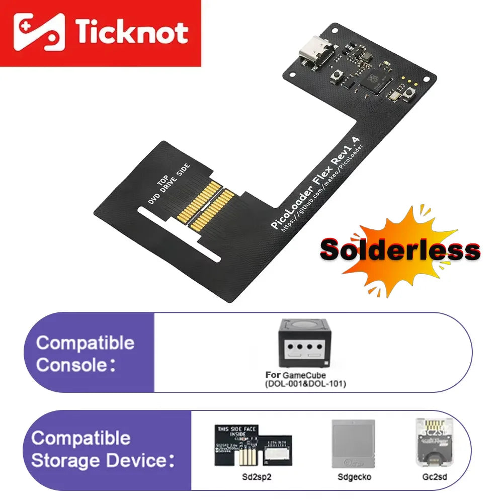 SD2SP2 V2.0 TF Card Adapter – GameCube Serial Port 2 SD Loader, Smooth Playback, Low CPU Usage
