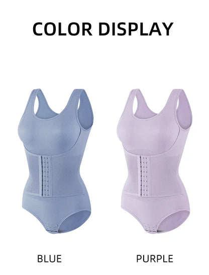 Bodysuit Shapewear – Double Breasted Tummy Control Body Shaper, Postpartum Slimming Waist Trainer & Comfort Corset for Flat Belly