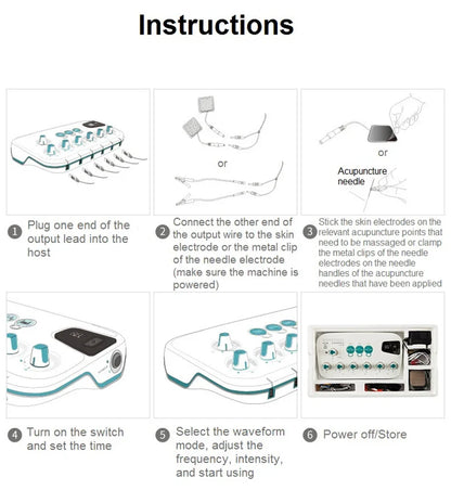 6-Channel Electric Hwato SDZ II Low-Frequency Electro Acupuncture Stimulator — Needle Treatment for Nerve & Muscle Therapy
