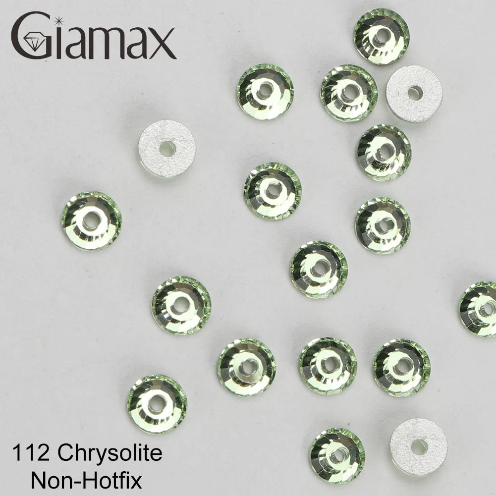Giamax Purple Velvet Topaz Crystal Rhinestones - Flatback AB Sewing Stones for Garments, Clothes & Bags