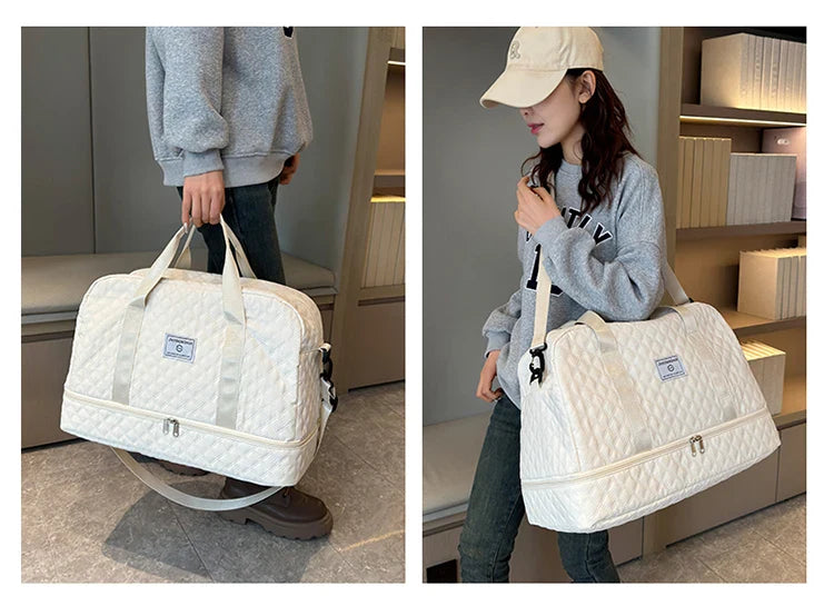 Short Trip Travel Bag – Large Capacity Waterproof Handbag with Dry & Wet Separation for Men & Women