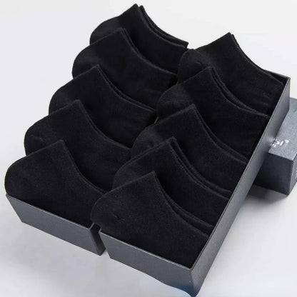 Unisex Ankle Socks Set – Solid Black White Gray Breathable Cotton Invisible Sports Short Socks for Men & Women (5/10 Pairs Pack)