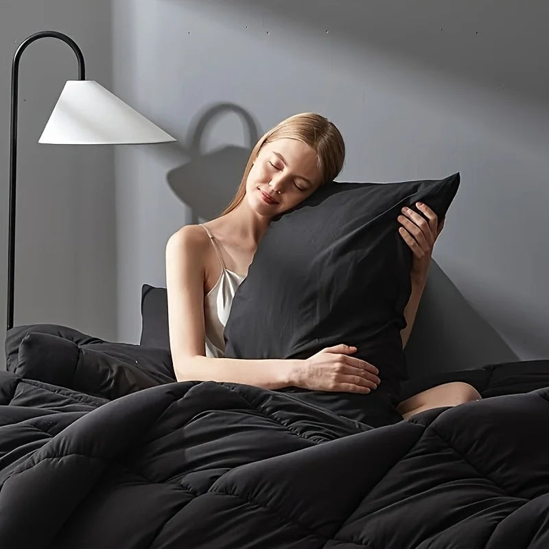 Full Size Bed Comforter Set – Soft Breathable All-Season Bedding with 1 Comforter & 1-2 Pillow Shams, Machine Washable