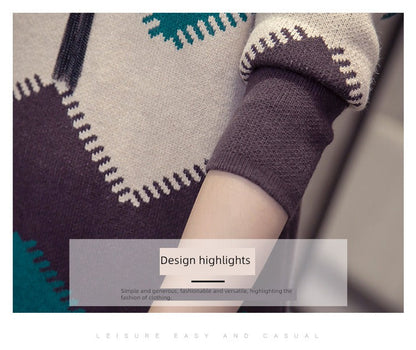 2023 Women’s Mid-Length Loose Knit Sweater — Casual Oversized Outerwear