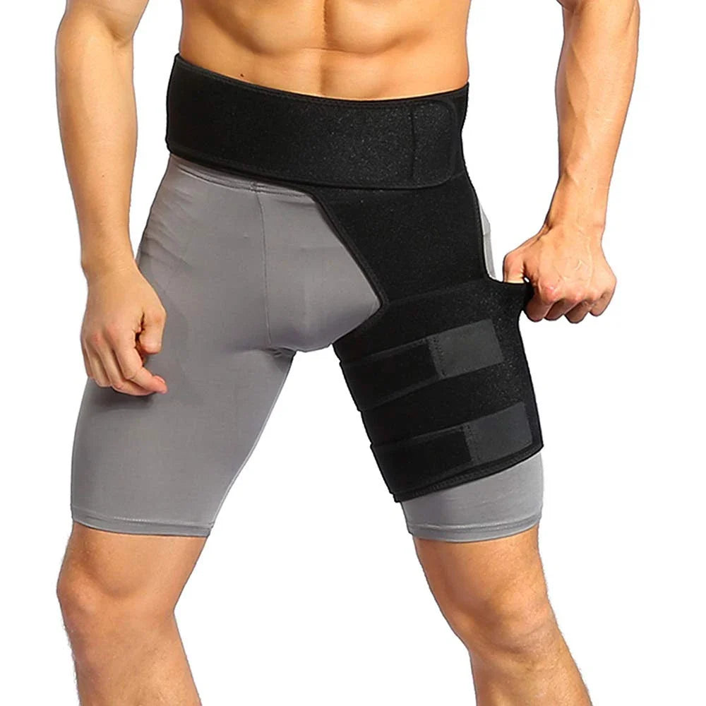 Professional Hip Brace – Thigh Compression Sleeve for Sciatica, Hamstring & Groin Pain Relief