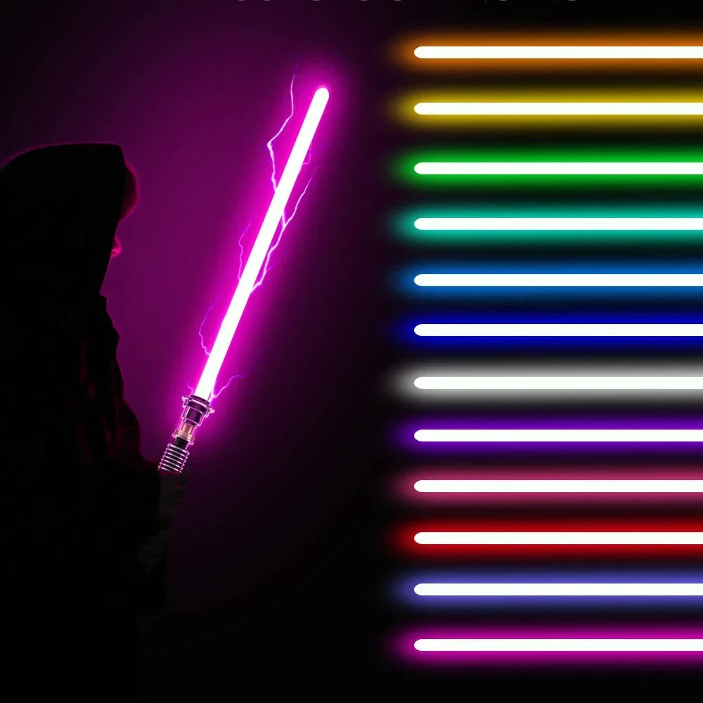 Luke RGB Metal Lightsaber – Laser Sword Kpop Lightstick Flashing Toy Rave Weapon Collectible