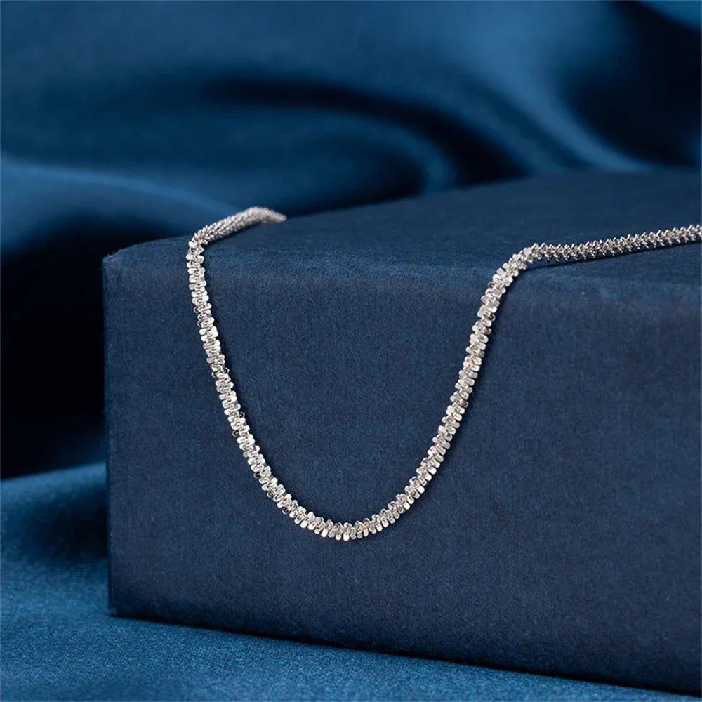 2PCS Shiny Silver Color Anklet for Women – Elegant Copper Beach Ankle Bracelet, Simple Sparkling Foot Jewelry