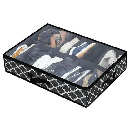 Foldable Under-Bed Shoe Storage Boxes — Closet Organizer Bags for Shoes and Home Storage
