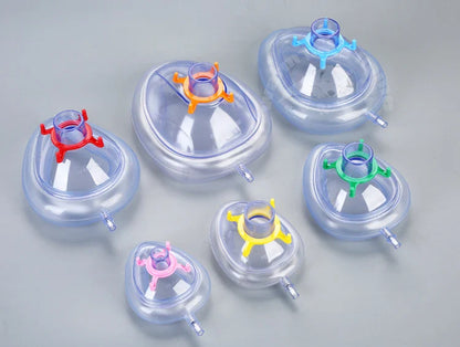 PVC Sterilized Disposable Anesthesia Masks — Resuscitation Face Masks for Adults, Children & Animals (6 Sizes)