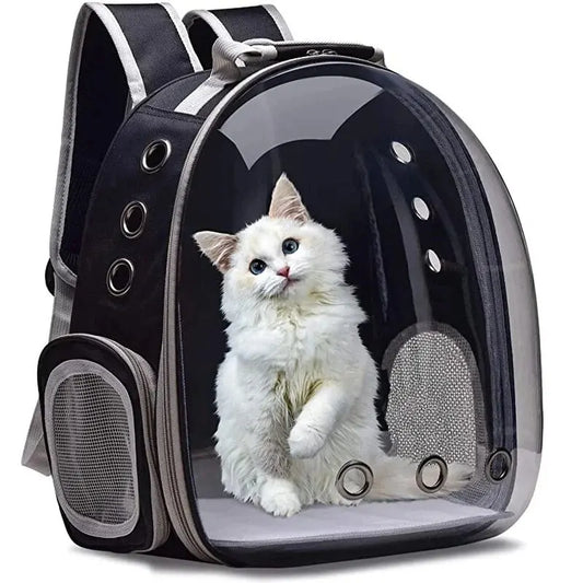 Transparent Capsule Bubble Cat Pet Carrier Backpack - Ideal for Small Animals, Puppies, Kitties, Birds - Breathable and Stylish Travel Pet Carrier