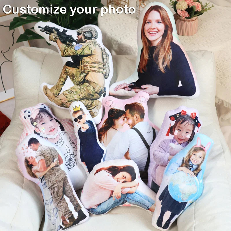 Personalized DIY Humanoid Cushion — Custom Photo Stuffed Boyfriend or Father Pillow, Lifesize Couple Gift Pillow