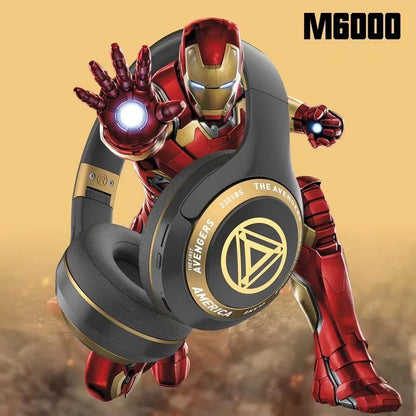 Disney Marvel Spider-Man Bluetooth Headphones — Wireless Foldable Earphones with Noise Cancellation, HIFI Stereo Gaming Headset
