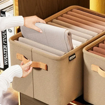 Thick Clothes Organizer Storage Box — Drawer Cabinet for Pants, Sweaters, Jeans, and Wardrobe Clothes