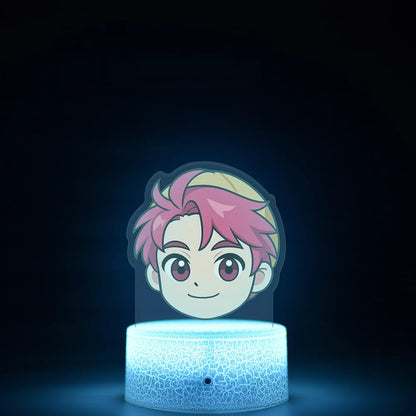 K-Pop Demon Hunters LED Night Light – Zoe, Mira, Rumi, Saja 16-Color Remote Control
