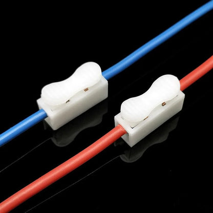 20/50Pcs No Soldering Quick Cable Wire Connector - Screwless Terminal Block Spring Clamp, 1P 2P Options