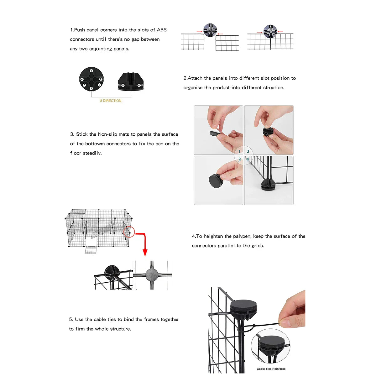 Indoor Dog Cage Wire Mesh Fence – Teddy Pet Escape Barrier