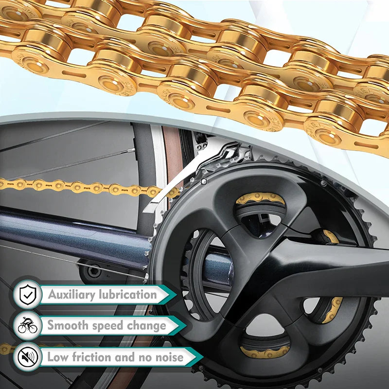 BUCKLOS MTB Bike Chain – 12 & 11 Speed Mountain & Road Bicycle Chain, Compatible with 8-12 Speed Cycling Parts