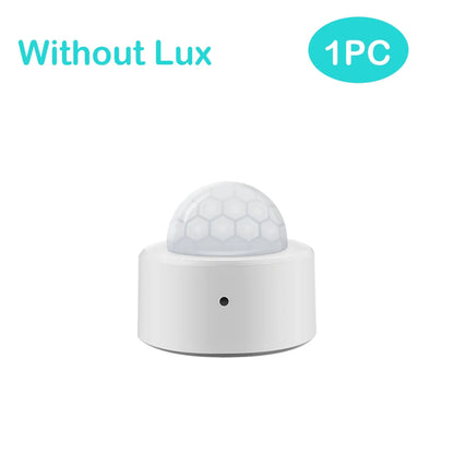 Tuya 2-in-1 ZigBee Mini PIR Motion Detector & Bright Lux Light - Passive Infrared Security Burglar Alarm Sensor