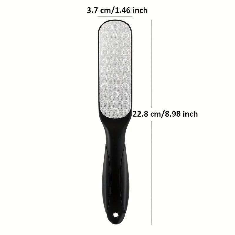 304 Stainless Steel Foot File — Double-Sided Callus Remover for Dead Skin, Professional Pedicure Tool