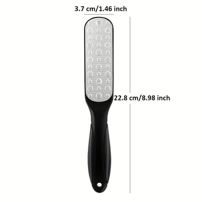 304 Stainless Steel Foot File — Double-Sided Callus Remover for Dead Skin, Professional Pedicure Tool
