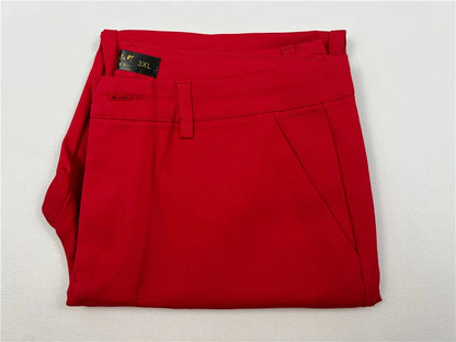 Slim High Waist Elastic Pencil Pants - Skinny Ankle-Length Trousers for Women up to 75kg, Casual Spring 2024 Office Wear