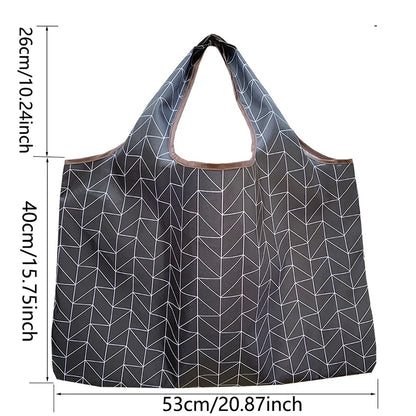 Large Size Thick Nylon Tote Bag – Eco-Friendly Reusable Polyester Shoulder Handbag, Foldable Shopping Pouch for Women