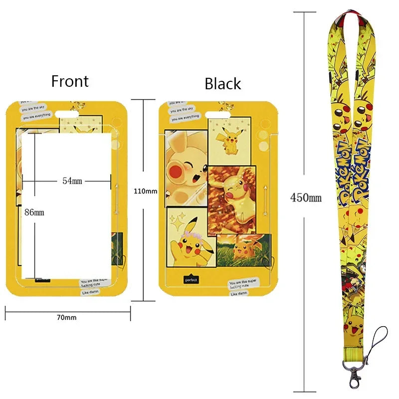 Pikachu Neck Strap Lanyard for Keys – ID Badge Holder, Keychain, Key Rings, Fashion Accessory Gift