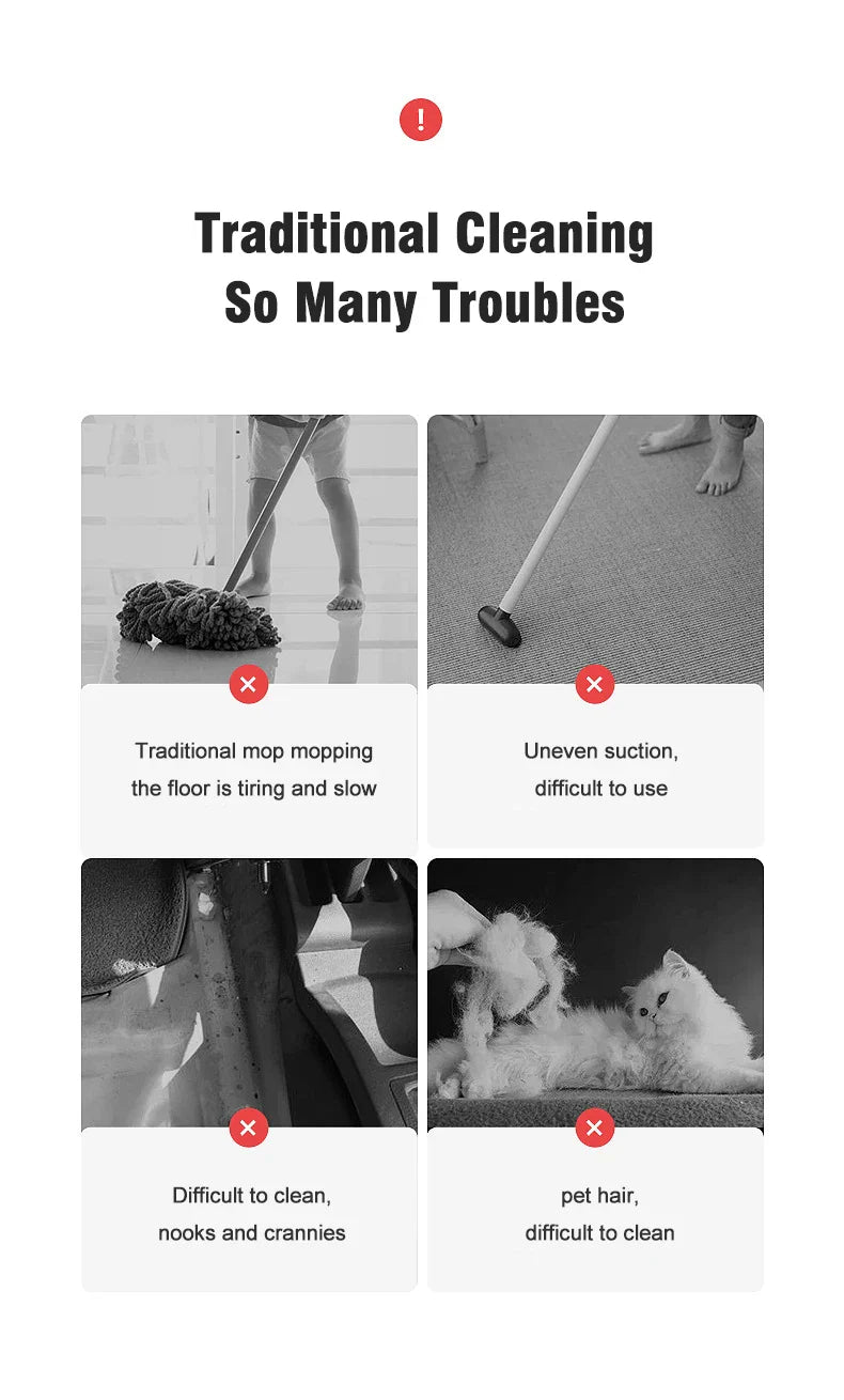 Handheld Rechargeable Vacuum Cleaner – Portable Wireless Dual-Purpose Car & Home Dust Catcher 10000PA