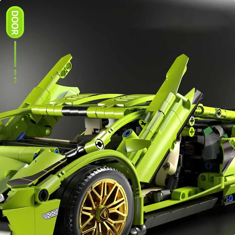 MOC Technical Car Roadster – Remote Control Super Speed Racing Sports Vehicle Building Blocks for Kids