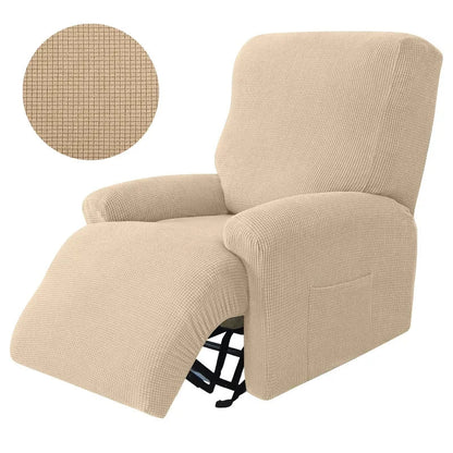 4pcs Recliner Sofa Cover Set - Stretch Spandex Couch Slipcovers with Non-Slip Fit for Armchair & Lazy Chair