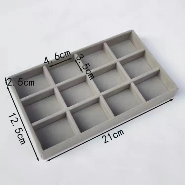 Velvet Jewelry Organizer Tray – Ring, Bracelet & Necklace Storage Box Display Drawer Organizer for Jewelry Showcase & Storage