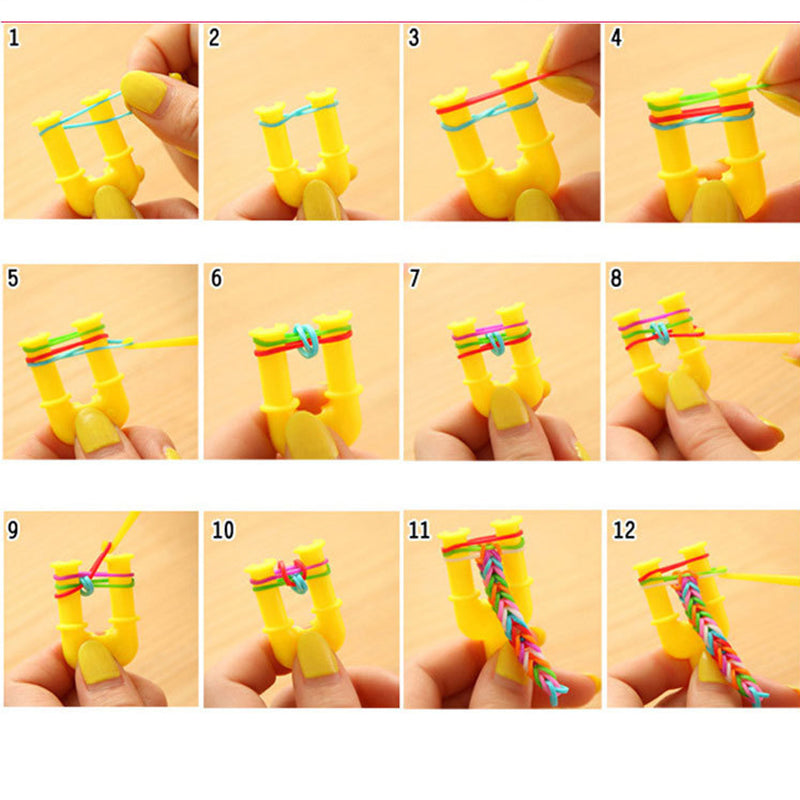 Rainbow Rubber Band Bracelet Kit – DIY Woven Lace Craft Toy for Girls, Hair Accessories & Handmade Gift