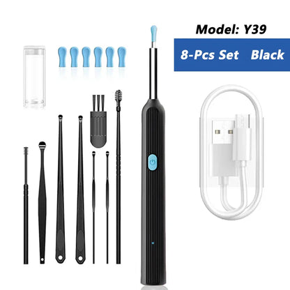 Visual Ear Wax Cleaner with Camera – Safe Luminous Otoscope Endoscope for Ear Cleaning & Ear Care