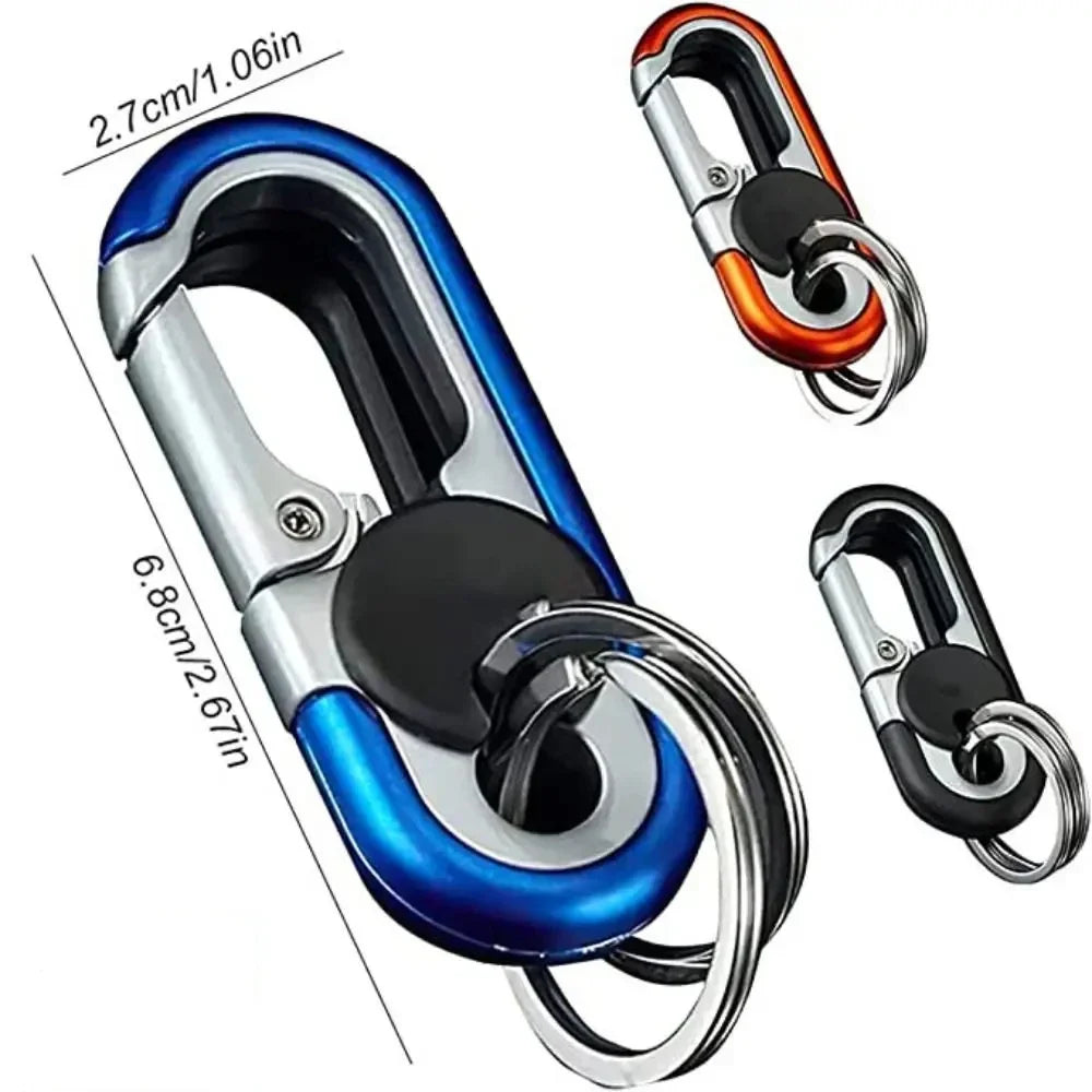 Double Ring Metal Keychain – Men’s Fashion Car Key Holder & Auto Accessories Gift