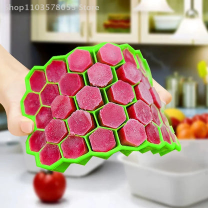 37-Grid Silicone Meatball Mold with Lid — Honeycomb Rice Ball Maker for Fish Balls, Beef Balls, and Kitchen Meat Tools