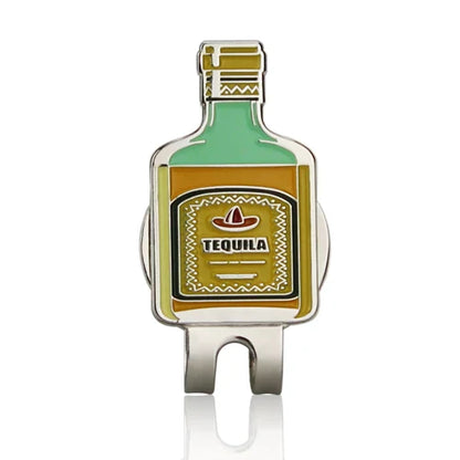 Golf Ball Marker with Hat Clip – Magnetic Alloy Marker, Tiger Putter Flog Glass & Lucky Clover Gift for Golfers
