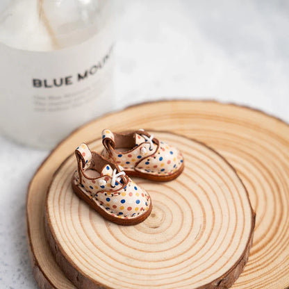 Blythe Baby Mini Cowhide Shoes – Handmade OB22 OB24 UFDOLL Checker Doll Accessories
